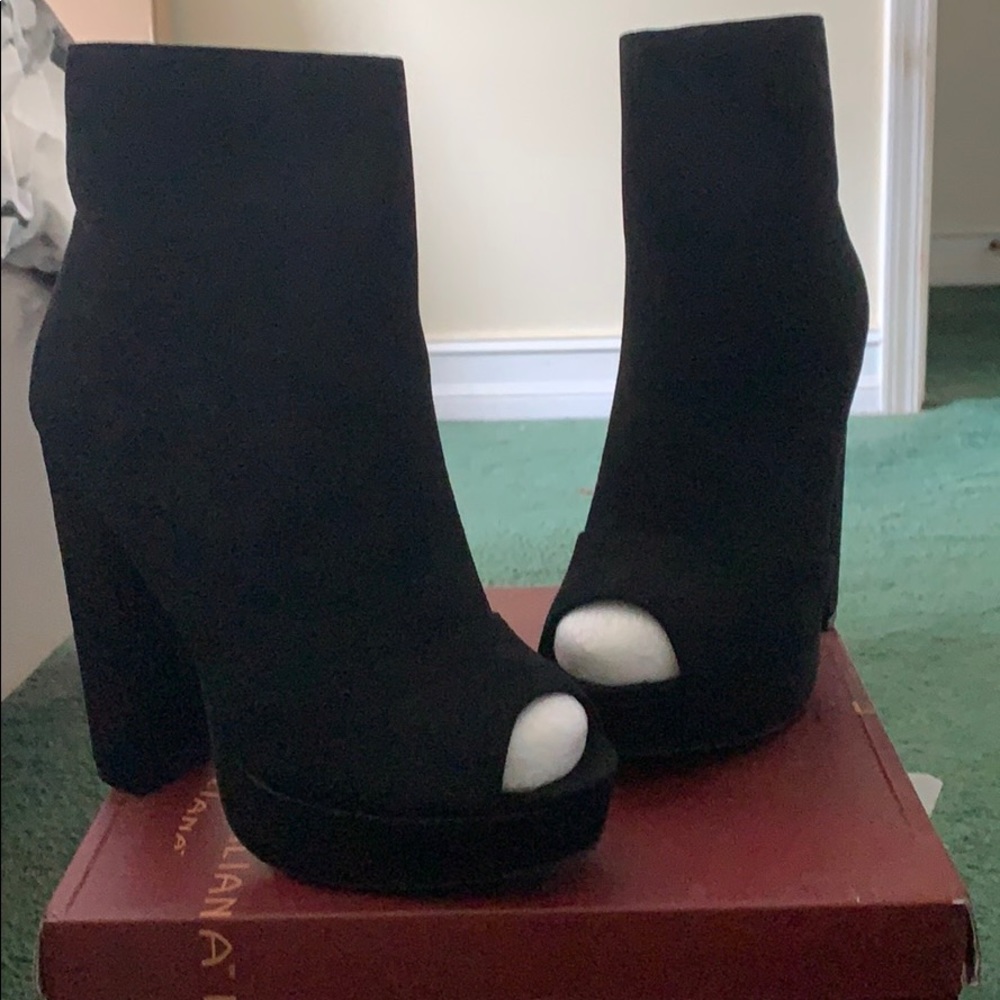 Black Suede Booties